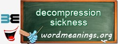 WordMeaning blackboard for decompression sickness